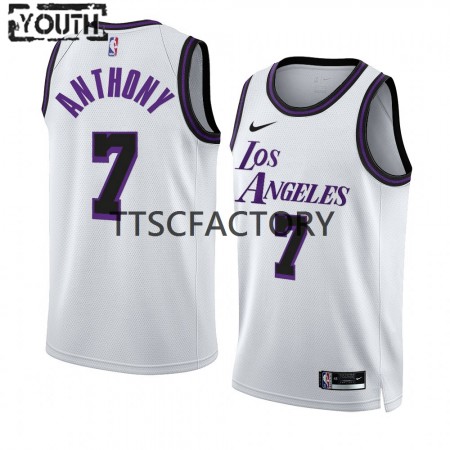 Maillot Basket Los Angeles Lakers Carmelo Anthony 7 Nike 2022-23 City Edition Blanc Swingman - Enfant